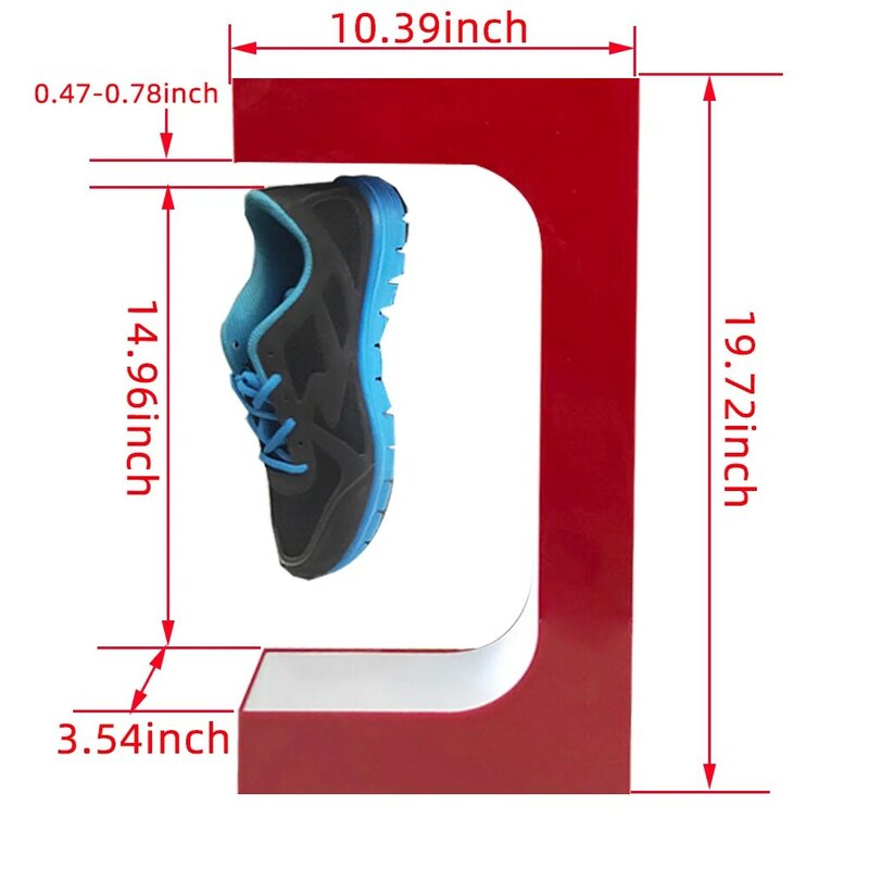 Sapato magnético display 2022 novo suporte de tênis levitação magnética flutuante 360 graus rotação hold 500g levitação gap 20mm