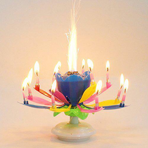 Melhor magia musical feliz aniversário velas (arco-íris)