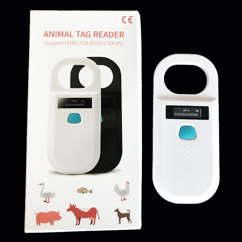 5 sztuk OLEDDisplay Pet skaner ISO11784/5 zwierząt Pet ID czytnik Chip Transponder USB urządzenie ręczne RFID mikrochip skaner dla zwierząt