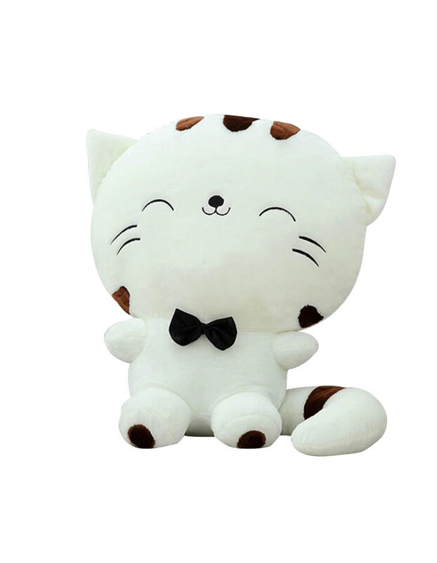 Muñeco de peluche de 20cm gato kawaii con lazo para niños, Muñeco de felpa modelo gato, almohada, para decoración, regalo de navidad y cumpleaños
