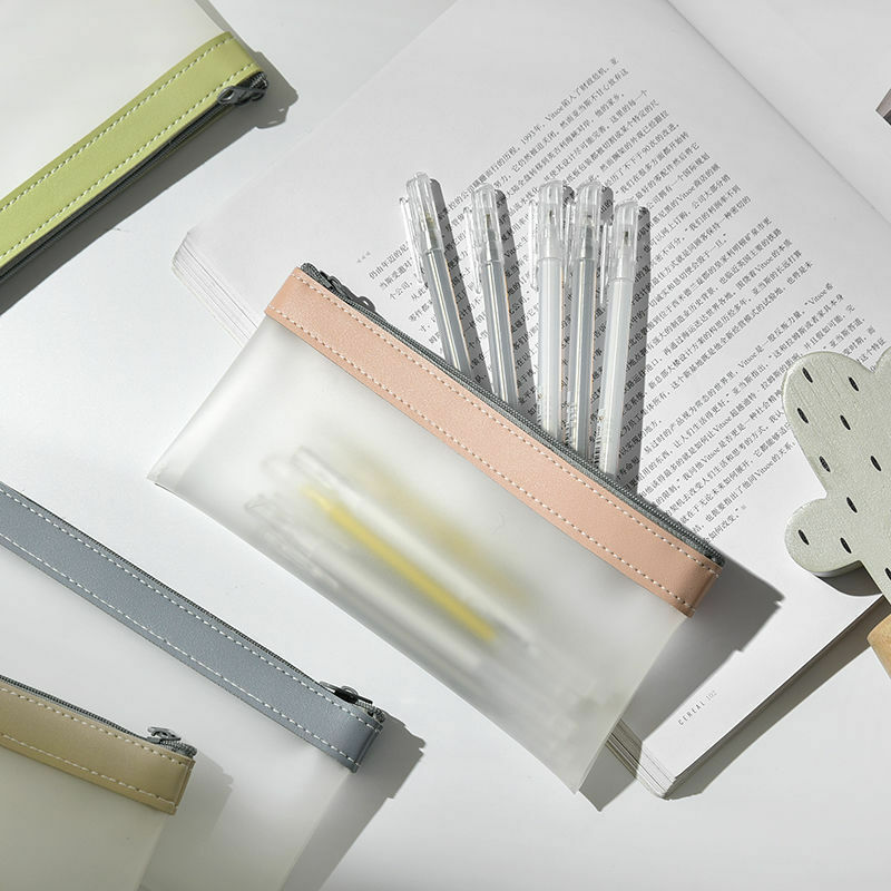 1個かわいい鉛筆ケースマット透明ギフトestuches学校筆箱ペンケース鉛筆バッグ学用品文房具