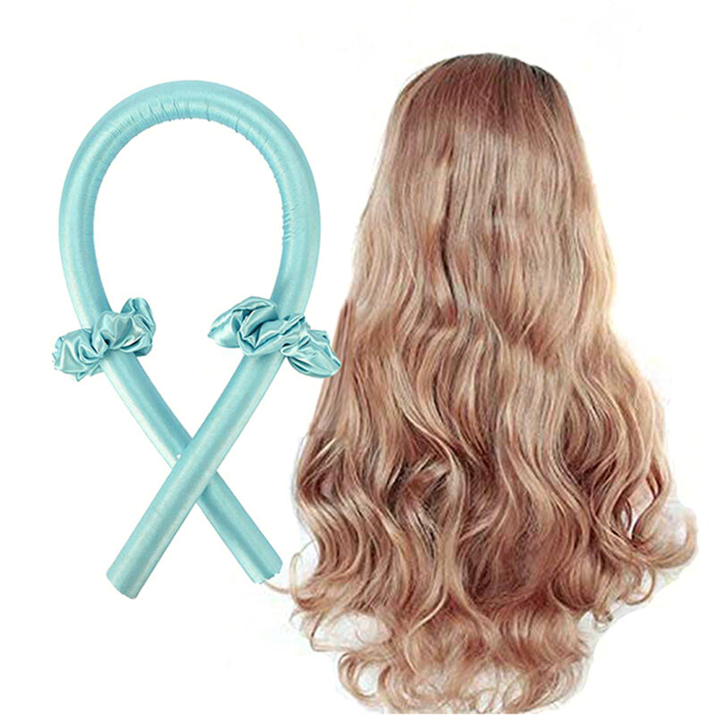Barra de ondulação flexível com grampo torção espuma rolos de cabelo espuma macia sem calor hastes de cabelo rolos com 2 anel de cabelo para mulher