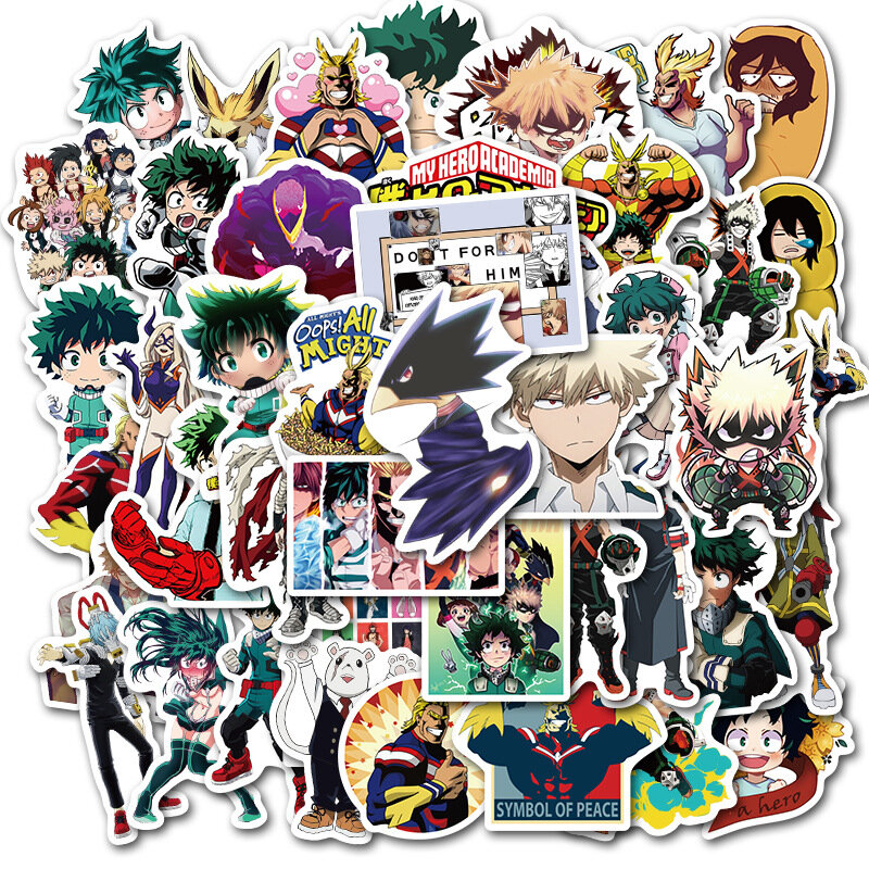 50Pcs Mijn Hero Academia Japan Anime Stickers Voor Laptop Skateboard Izuku Midoriya Zou Boku Geen Hero Academia Karakter Decals