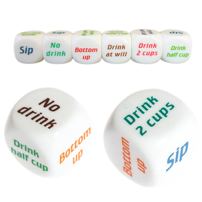 Funny Party Game Drink Beer Dice Wine Scorpion Friends Dinner Creative Dice Color Printing English Wine Scorpion Friends Dinner