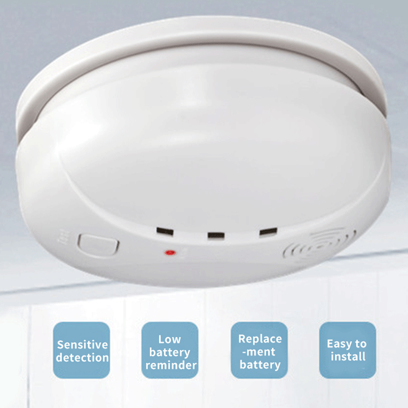 Wireless Fire Protection 433MHz Smart Smoke Pulse Signal Detector Low Battery Reminder High Sensitivity Excellent Stability