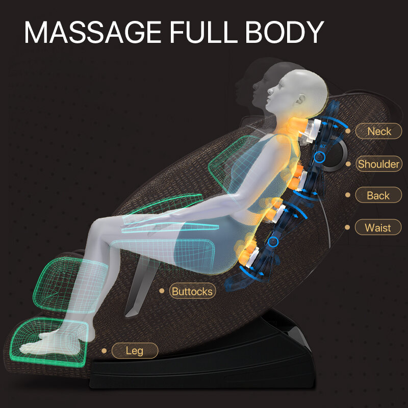 AYIYUN R5,4D Luxury electric Full-body massage chair, Zero gravity Intelligent control massager,Bluetooth music chair