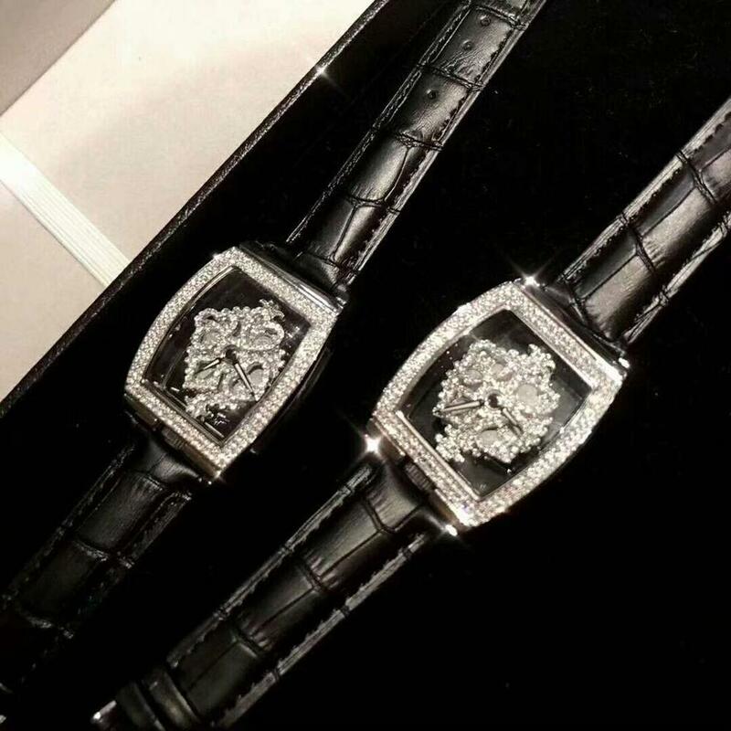 Alta qualidade moda praça relógios femininos com strass girando diamante rosto senhoras relógio de quartzo moda relógio feminino mbt004