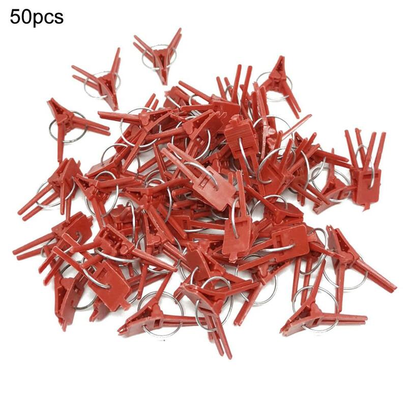 50 Pcs Quality Plants Graft Clips Plastic Fixing Fastening Fixture Clamp Garden Tools for Cucumber Eggplant Watermelon Wicker