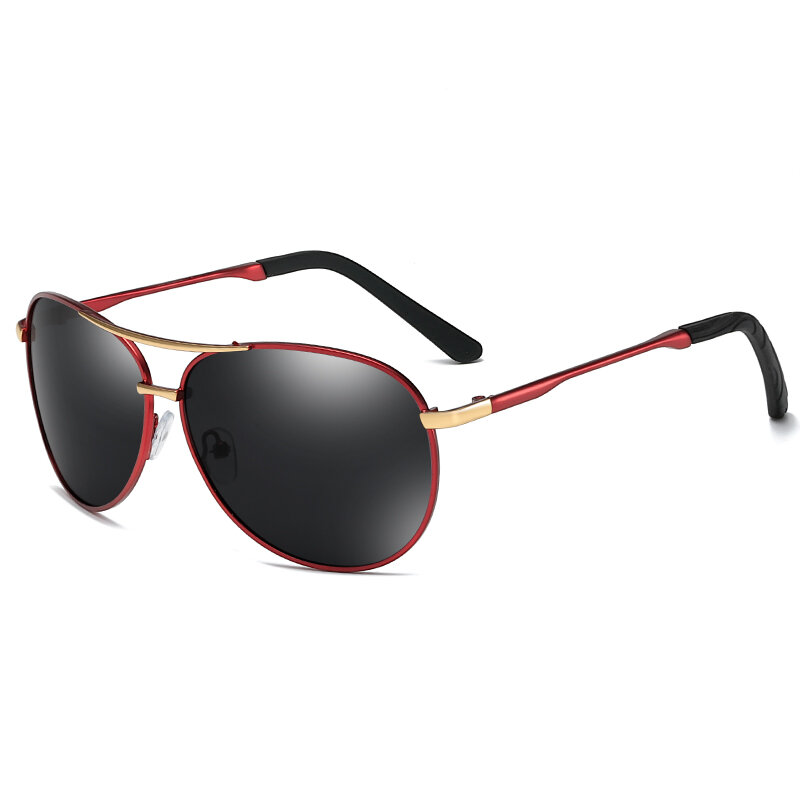 Gafas de sol polarizadas clásicas para hombre, lentes de conducción de Metal, UV400, diseño de marca