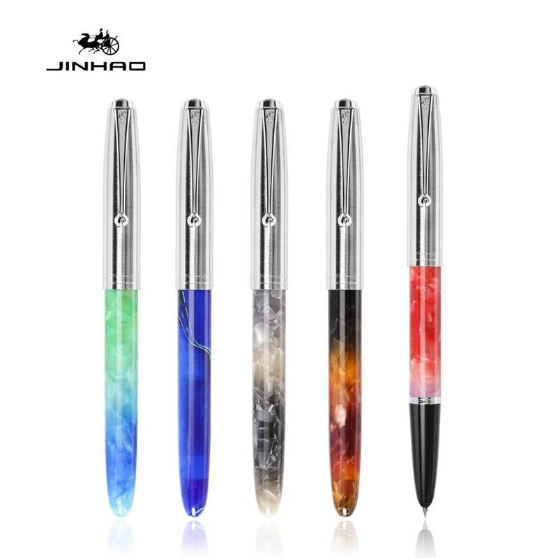 Fantasy crystal Acrylic Fountain pen 0.38mm fine nib writing calligraphy pens Jinhao Stationery Office school supplies A6462