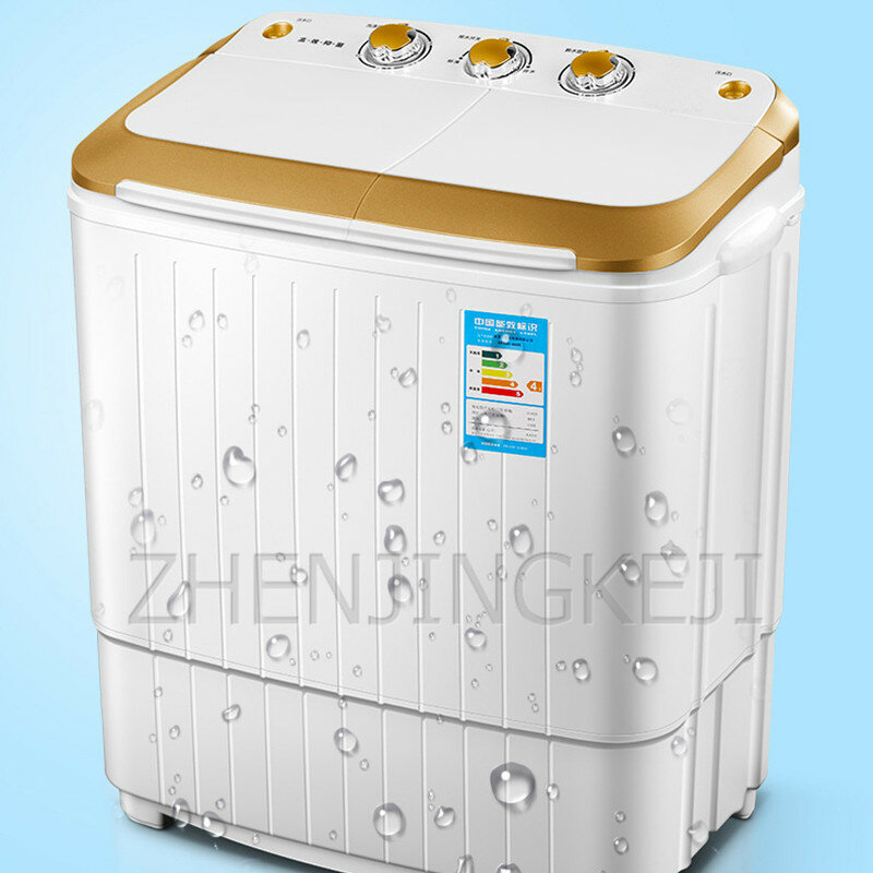 Mini lavadora pequeña para el hogar, electrodoméstico semiautomático de doble barril, portátil con deshidratación, 5KG