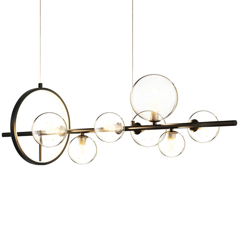 Artpad – lustre suspendu en forme de bulles de verre, ampoule G9, design nordique 7/10, luminaire décoratif de plafond, idéal pour une salle à manger, un magasin de tissus