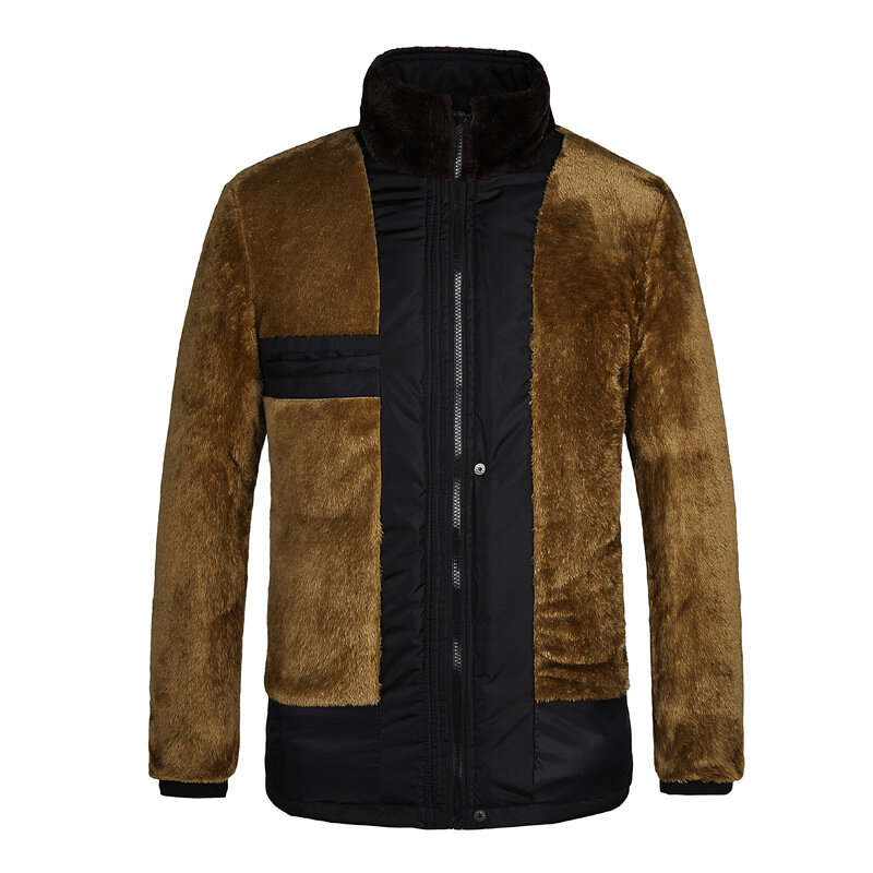 Jaqueta masculina cor sólida moda casual fino quente velo jaqueta M-5XL à prova de vento à prova dwindproof água magro de alta qualidade jaqueta masculina