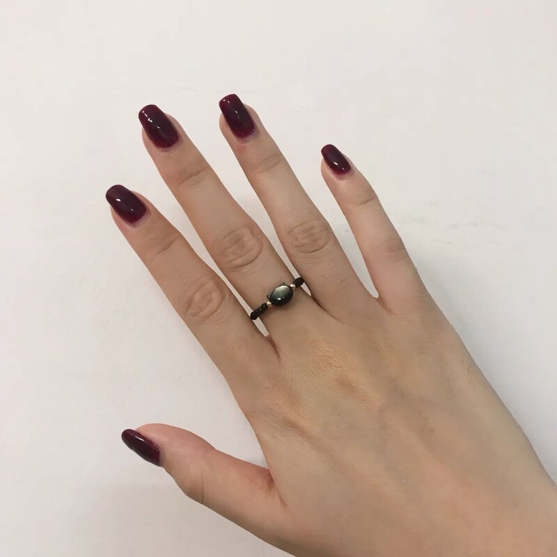 Natürliche Stein Imitation Kristall Handmade Cut Schwarz Weiß Perle Katze Ringe Für Frauen Hochzeit Koreanische Mode Zubehör Schmuck