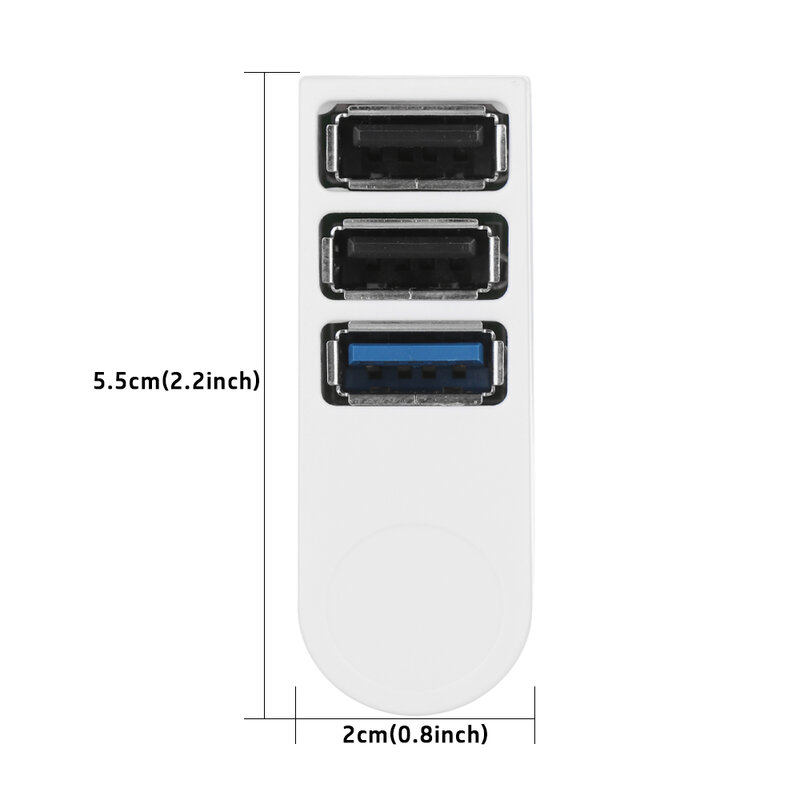 Универсальный мини-поворотный 3-портовый концентратор USB 3,0 высокоскоростной разветвитель для передачи данных адаптер USB-расширитель для ПК...