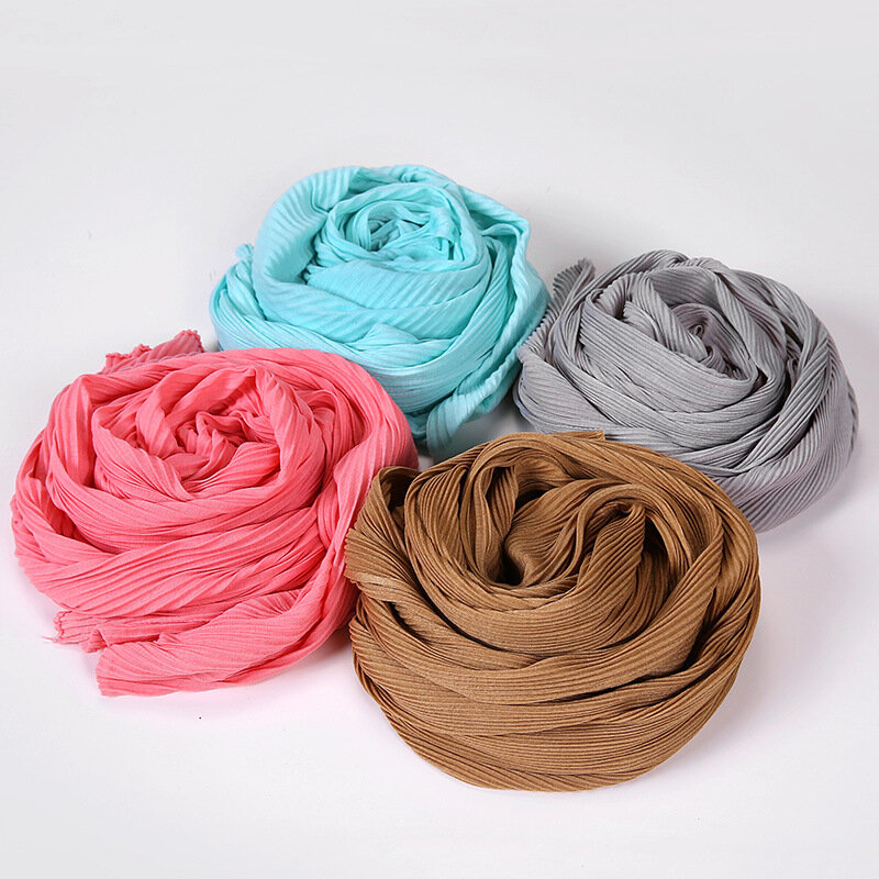 Мусульманский Хиджаб 80*180 см, 30 цветов, мягкий однотонный шарф, Пашмина, женский платок, хиджаб с мерцающими облаками