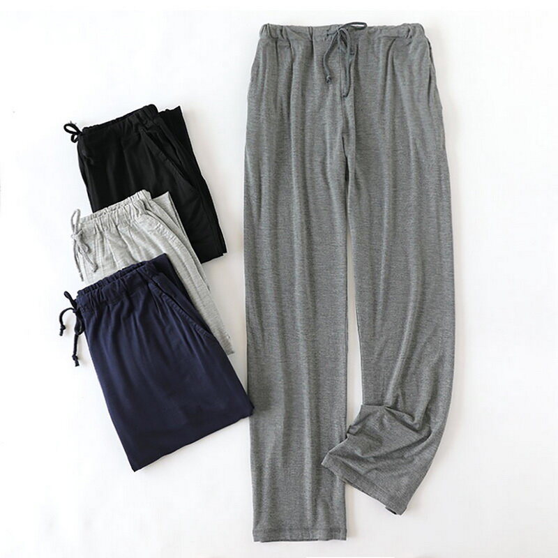 WENYUJH-Pijama de algodón para hombre, pantalones para dormir de talla grande, Yoga, Fitness, pantalones cómodos informales para el hogar, 2021