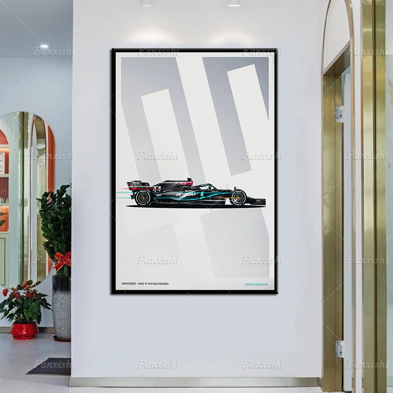 F1 moderno carro mercedes amg w11-legends f1 cartaz da arte da parede pintura em tela hd impressão modular imagem casa sala de estar decoração presente