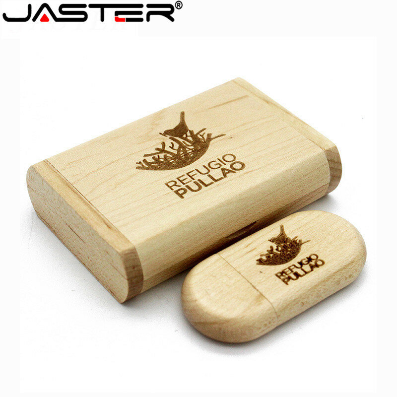 Jaster Usb Pendrive Reale 4-32G Naturale di Legno Usb 2.0 Bastone di Memoria Flash Pen Drive Libero Personalizzabile Logo regalo di Nozze