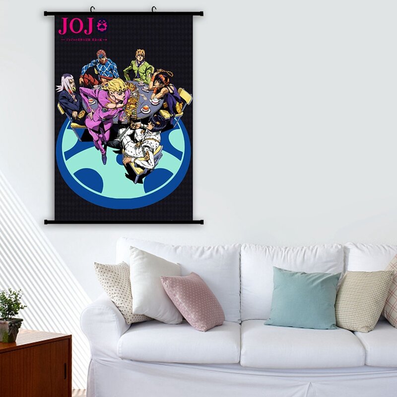Poster e imprime jojo s bizarro aventura ação japão anime garoto pinturas de arte clássica parede imagens para sala estar decoração casa