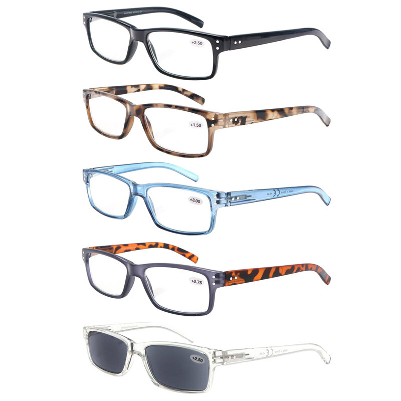 الرجال النساء نظارات للقراءة مصمم نظارات رؤية قصر النظر مع الربيع المفصلي نظارات نقاط 1 + 1.5 + 2 + 2.5 + 3 + 3.5