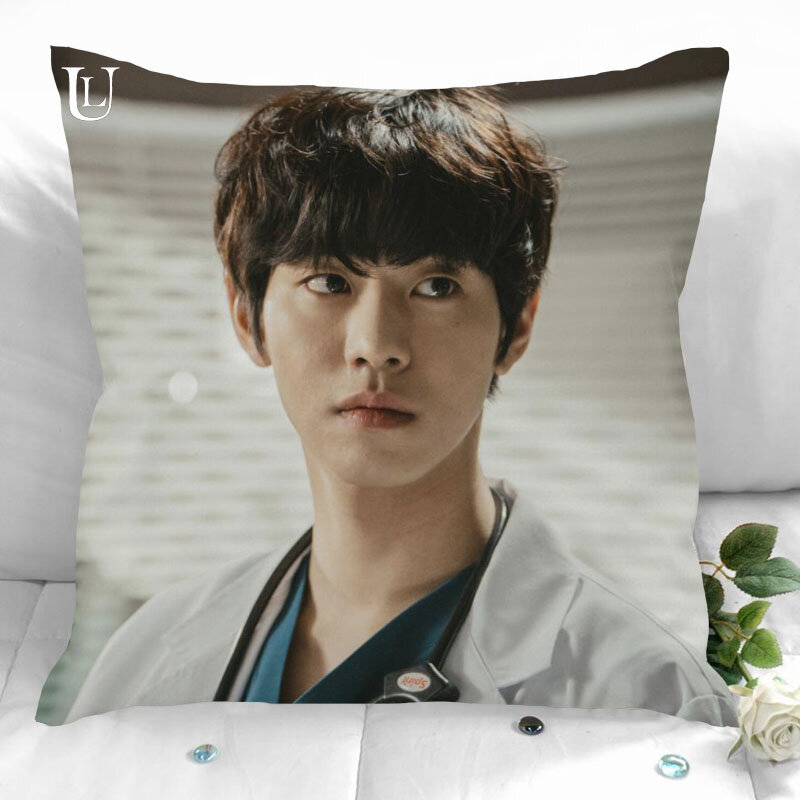 Fundas de almohada personalizadas Ahn Hyo Seop, fundas de almohada cuadradas impresas, funda de almohada decorativa para el hogar con cremallera, 35x35cm, 40x40cm (un lado)