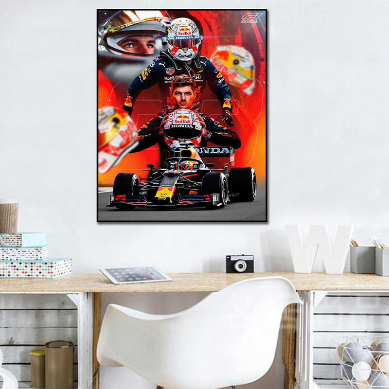 F1 Formula 1 Racing Car Max Verstappen Poster Gives Your Wings Canvas Painting Wall Art Print Home Decoration For Living Room