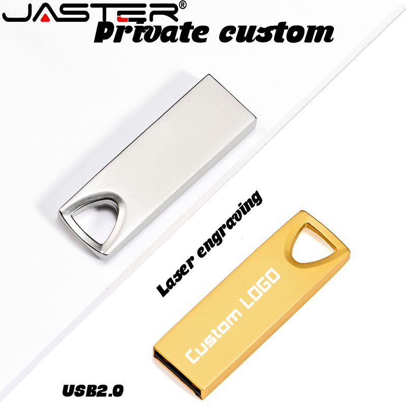 JATESR Metalen Mini USB Flas64GB 32GB 16GB 8GB 4GB Pen Drive Stick Wasserdicht Silber U Disk memoria Cel USB Stick Geschenk Stick