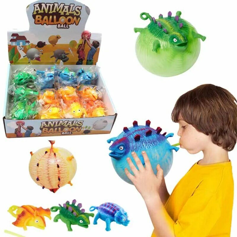 Сжимаемые игрушки в виде динозавра, антистресс, надувная игрушка-животное, мягкий шарик, шарик, милый смешной подарок для детей, игрушки на Х...