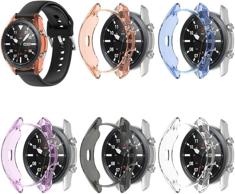 Caso para samsung galaxy watch 3 45mm 41mm samrtwatch macio chapeado tpu pára 41 45mm relógio inteligente protetor capa acessórios