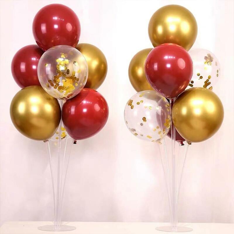 Balão de látex de camada dupla vermelha 10 embutida, formato de coração, redondo, sala de casamento, festa, decoração de palco