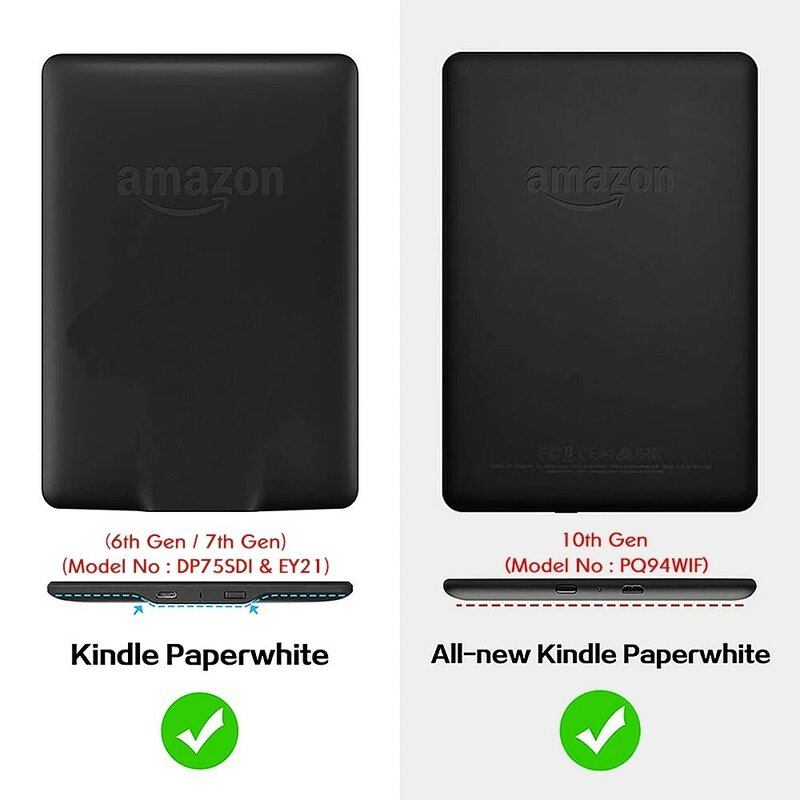 Aroita Stand Case Voor Kindle Paperwhite 2018 (6e/7e/10th Generatie/Fits All Paperwhite Generaties)-Met Draagriem
