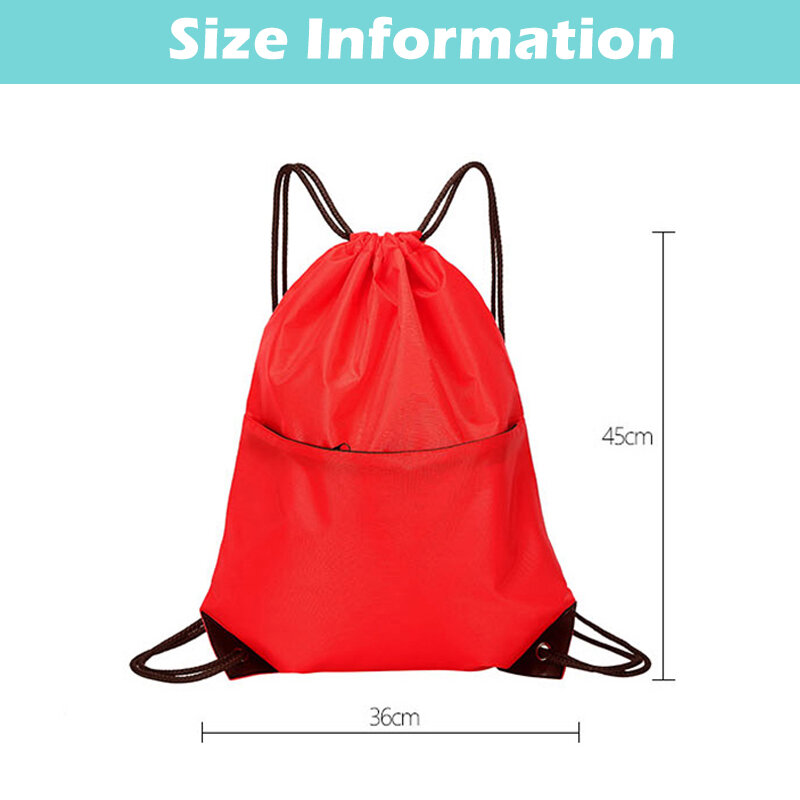HOMEMAGIC Waterproof Zipper Gym Sport Fitness Bag Foldable Backpack Drawstring Pocket Hiking Camping Pouch Beach Swimming Bag