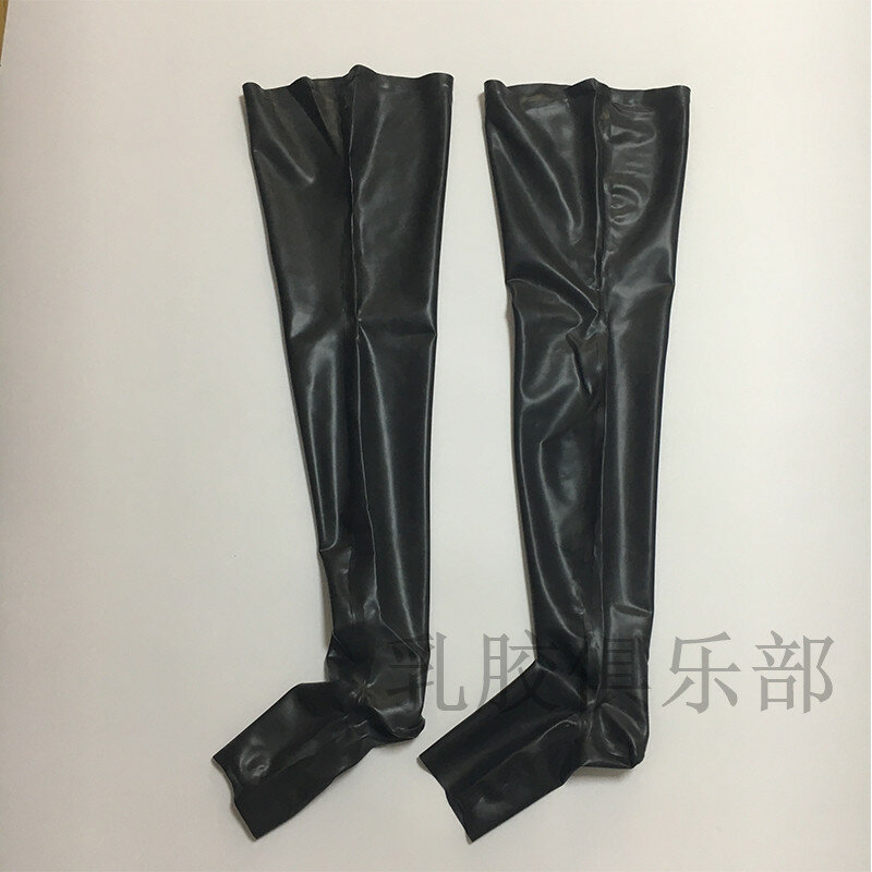 Top Grade Latex New Adults Hot Sexy Night Club Latex Stockings Faux Leather Stockings Women Black Red BlueFaux Leather Stockings