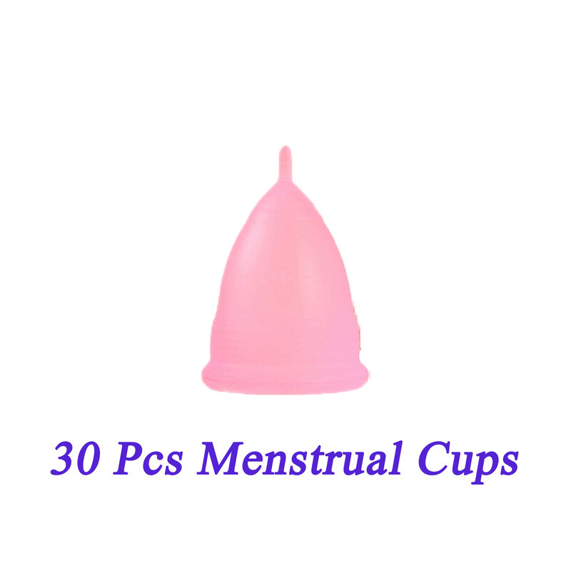 30 Stks/partij Siliconen Menstruatie Cup Vrouwelijke Hygiëne Milieubescherming Herbruikbare Copa Menstruatie & Menstruatie Cups Groothandel