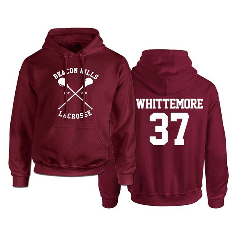 하이틴 늑대 까마귀 스웨터 유니섹스 스타일 Stilinski 24 McCall 11 Lahey 14 풀오버 Hoddies 스웨터 여성 남성 Anime Hooded