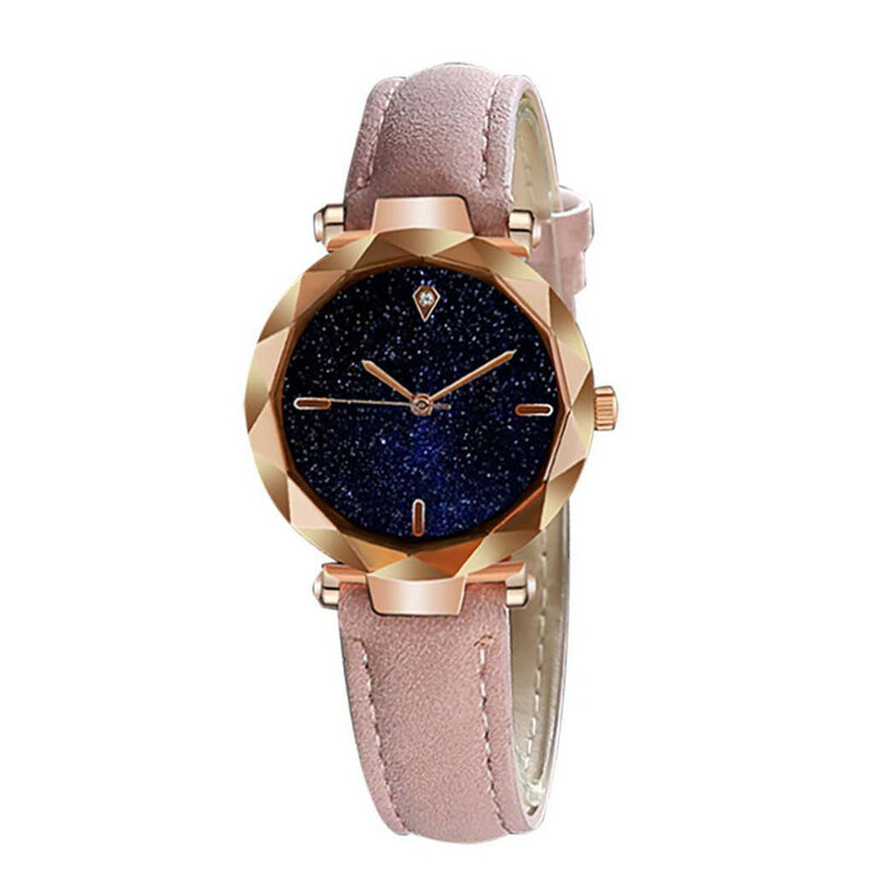 Vogue Starry Sky Frauen Uhren Zifferblatt Luxus Damen Angloy Quarz Armbanduhr Romantische Strass Lederband Uhr Relogio XQ
