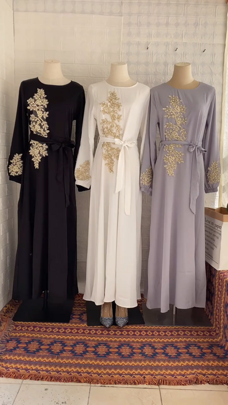 Abaya dubaj turcja muzułmański hidżab sukienka Kaftan Kaftan Marocain islamska odzież dla kobiet sukienki Ramadan Islam szata Musulman