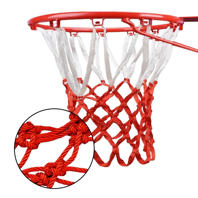 Basketball Hoop Mesh Net Standard Nylon Thread Sports Basketball Hoop Mesh Net Backboard Rim Ball Net Basketball Accessories