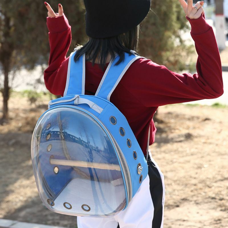 High Quality Pet Parrot Carrier Bird Travel Bag Space Capsule Transparent Backpack Breathable 360° Sightseeing