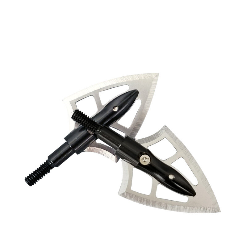 Puntas de flecha de tiro con arco, superficie anodizada, puntas anchas para arco y flecha, accesorios de tiro, 100 granos, 3 piezas