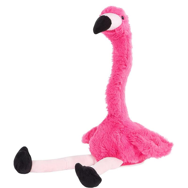 Flamingo brinquedo de dança de pelúcia flamingo elétrico brinquedo de pelúcia fala e dança brinquedos animais git para crianças engraçado alta qualidade durável