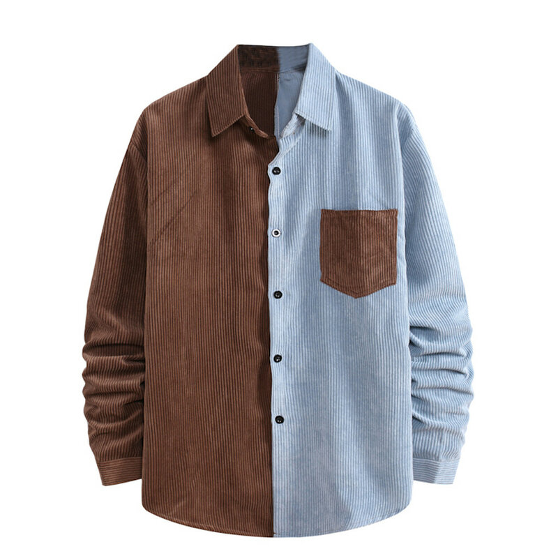 Männer Shirts 2021 Frühling Und Herbst Mode Marke Japan Stil Vintage Slim Fit Cord Hemd Männlich Casual Dünnes Hemd Tuch #3