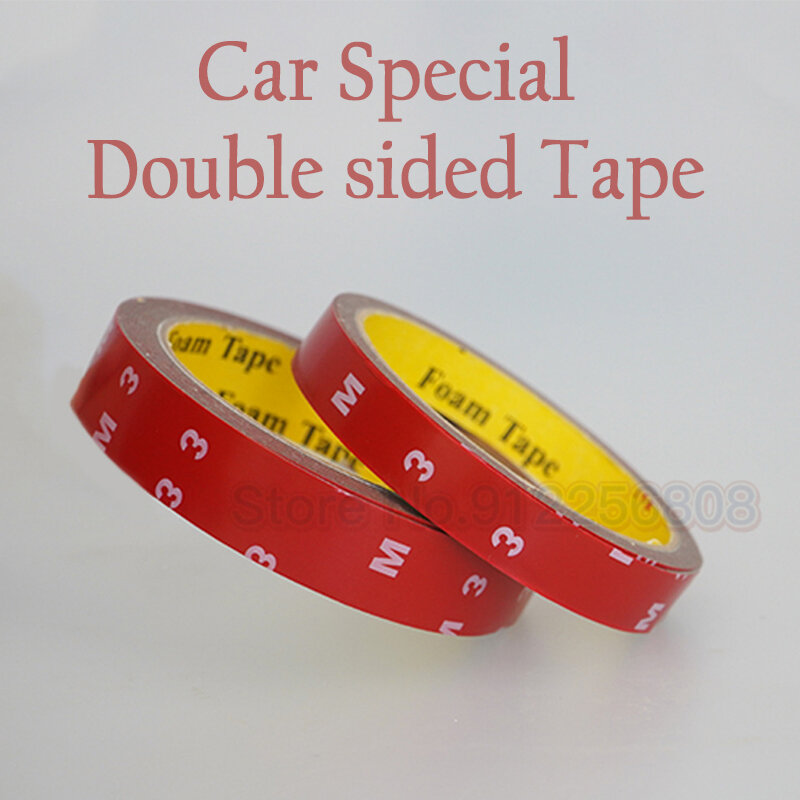 M3-cinta adhesiva de doble cara para coche, adhesivo impermeable fuerte, gris, accesorios para coche/interior al aire libre/teléfonos móviles