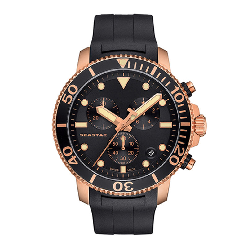 Seastar – montre de sport à Quartz pour hommes, étanche, T120417A ETA G10212, bracelet en caoutchouc, mode, T125617A
