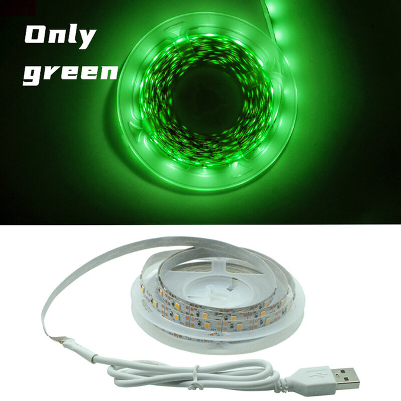 Tira de luces LED USB de 5V, cintas de colores azul, rojo, verde, Whtie, arcoíris, 1M, 2M, 3M, 4M, 5M, luz nocturna de fondo Flexible, decoración luminosa para TV