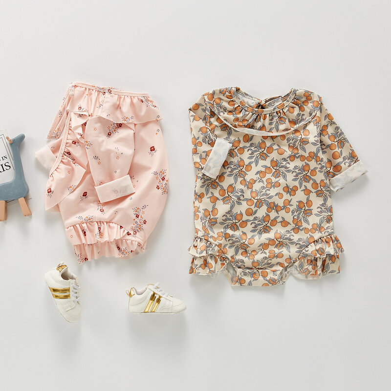 Yg 브랜드 어린이 여름 새 아기 양복 귀여운 인쇄 소녀 suspender 치마 프릴 반바지 두 조각 세트