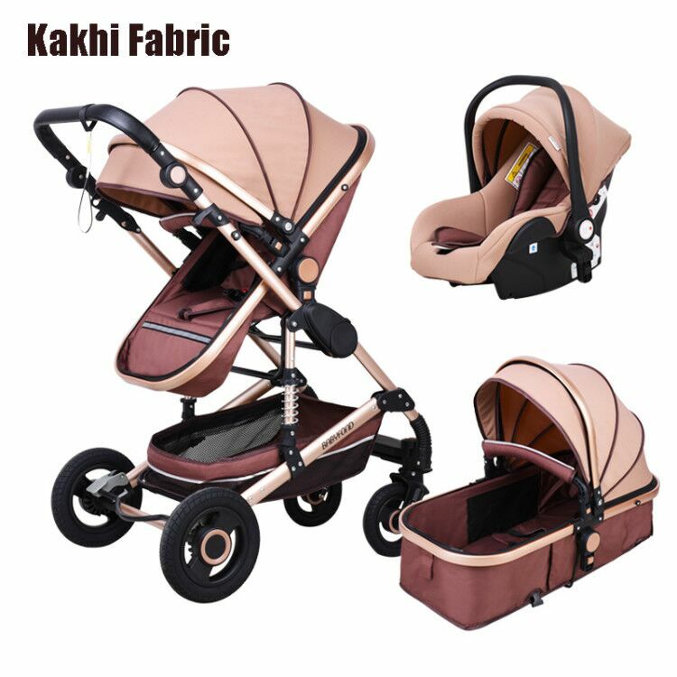 Babyfond Baby Stroller High Landscape Baby Cart  3 In 1 Baby Pram   With Car Seat 2 In 1 Baby Stroller CE Safety