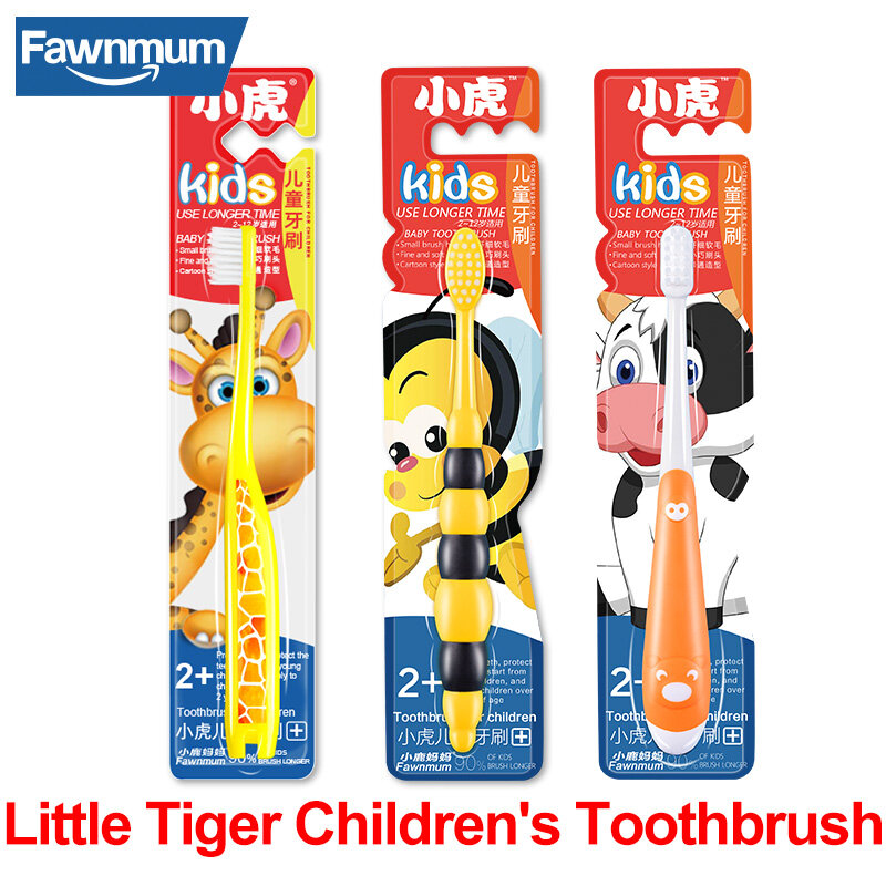 Fawnmum-cepillos de dientes para niños, 1 pieza, herramienta de limpieza bucal, protector bucal, artículos de protección bucal