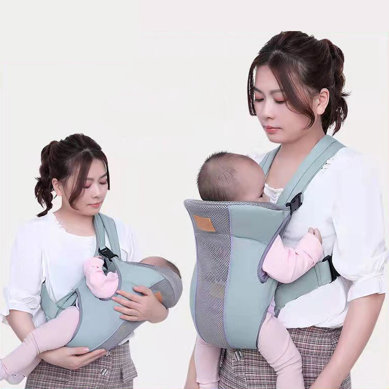 Baby Wrap Carrier Front Back Carry Horizontale Multifunctionele Ademend Baby Pasgeboren Carrier Rugzak Kids Peuter Vervoer